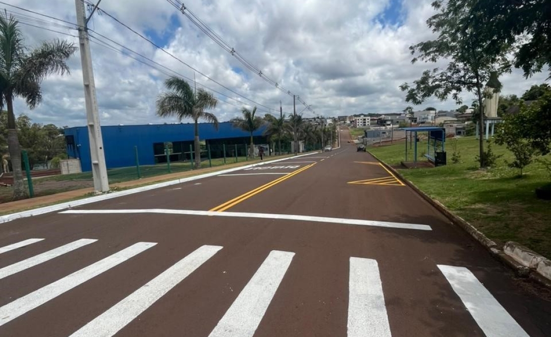 Sinalização no bairro Santa Fé