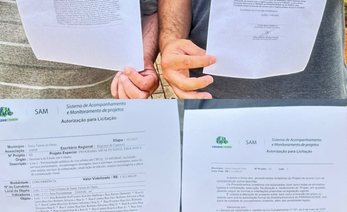 Mais de R$ 5 milhões para Santa Tereza do Oeste !