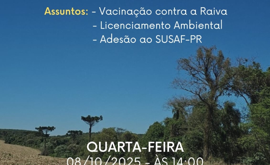 Reunião CMDR-Conselho Municipal do Desenvolvimento Rural