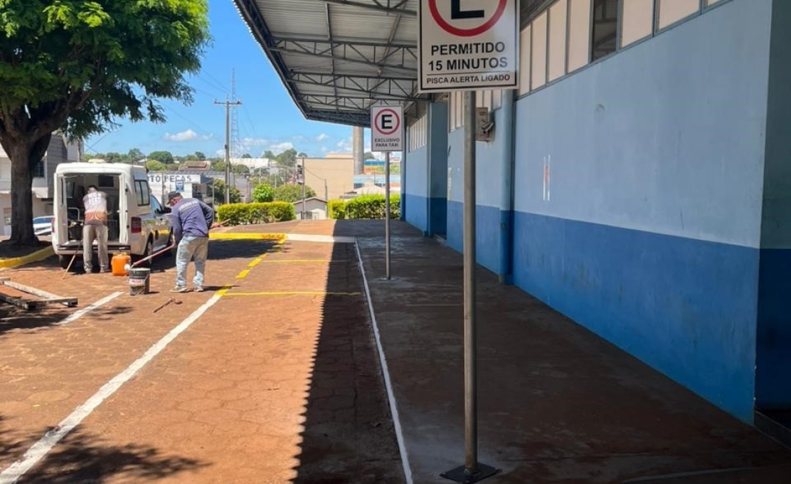 Sinalização na Rodoviária Municipal