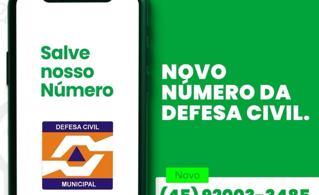 NOVO NÚMERO DA DEFESA CIVIL