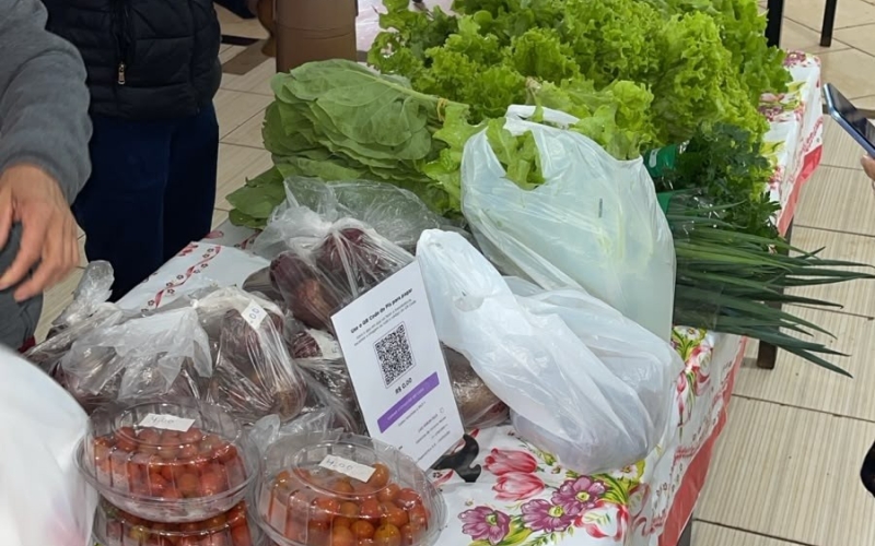 Produtos comercializados na Feira do produtor que é realizada no distrito de Santa Maria quinzenalmente.