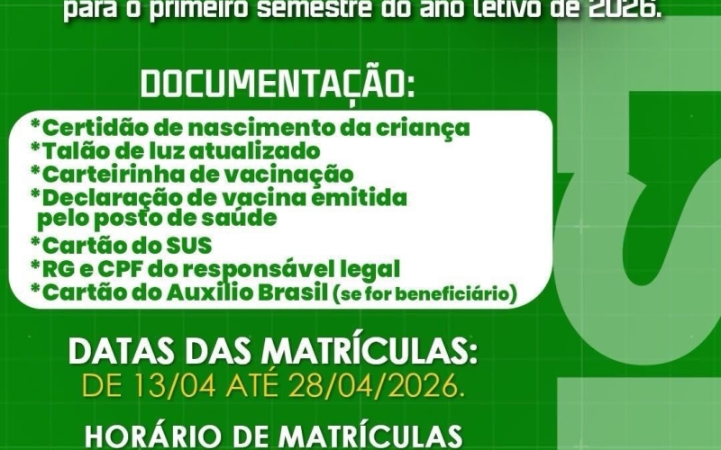 10/04/2026 - Chamamento - CMEI Mariano Otto e CMEI Vercidilio Soares de Oliveira 