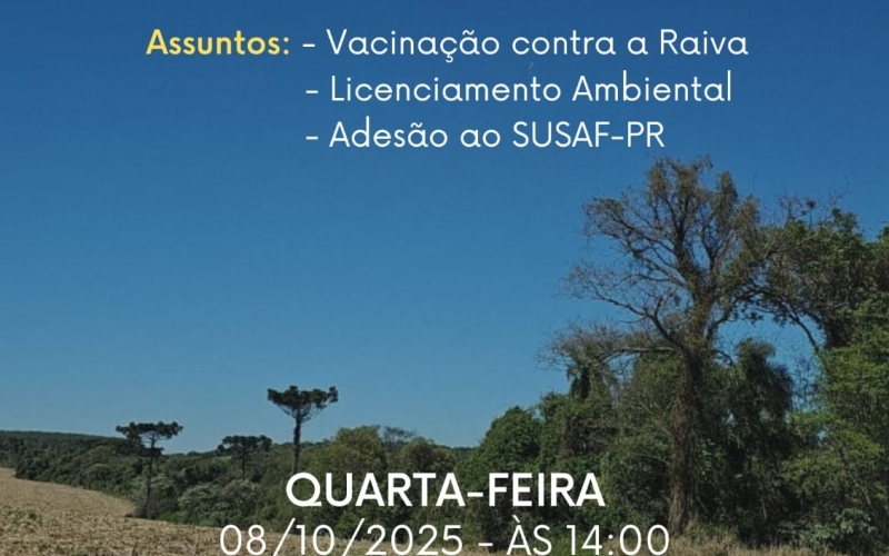 Reunião CMDR-Conselho Municipal do Desenvolvimento Rural