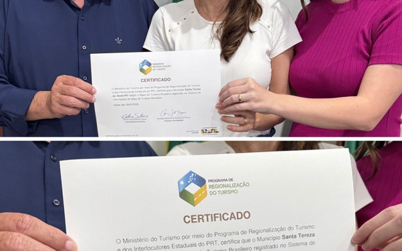 Santa Tereza do Oeste no Mapa do Turismo Brasileiro