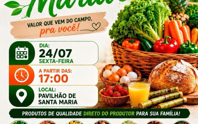 NESTA SEXTA-FEIRA, TEM FEIRA DE SANTA MARIA 